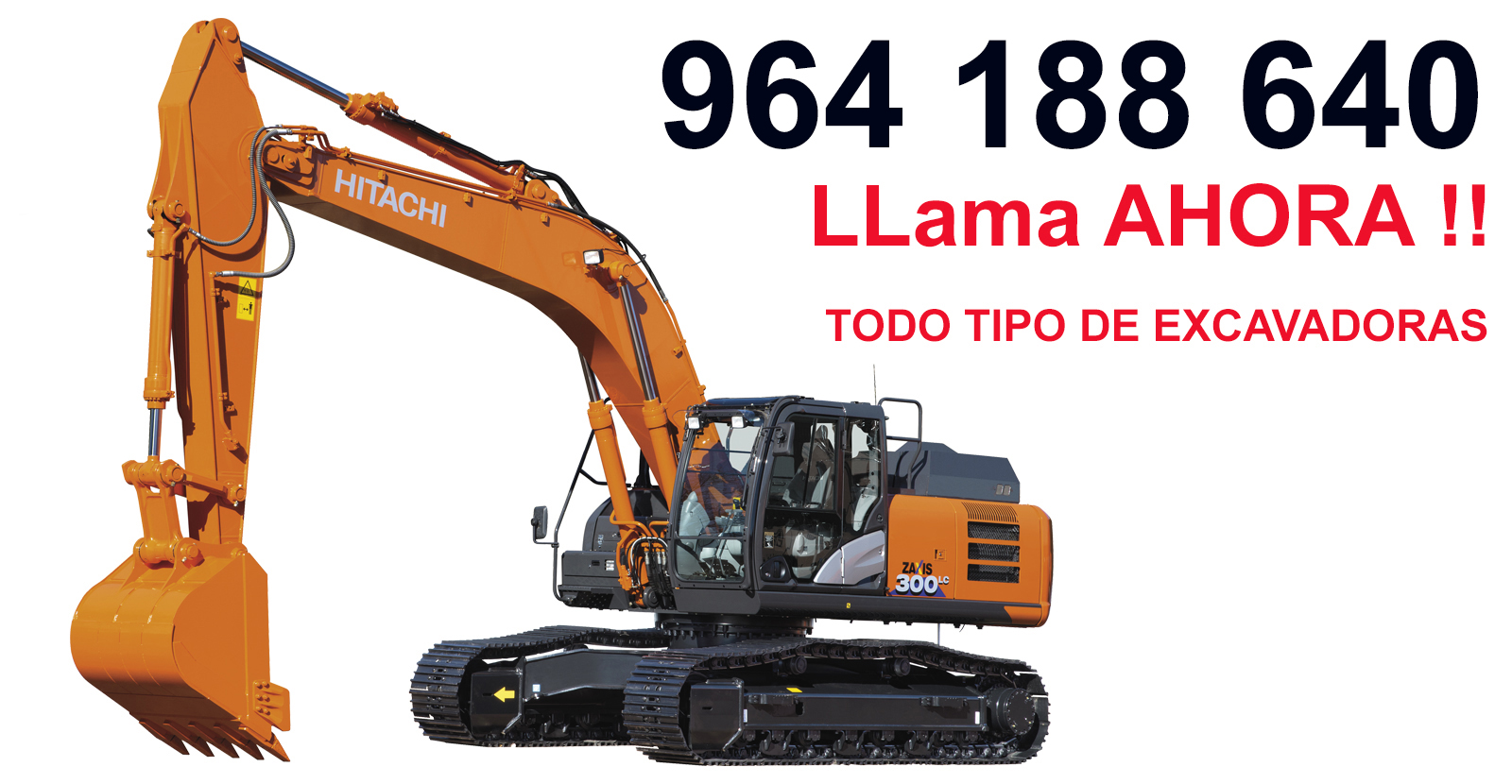 Servicio de alquiler de excavadoras en Benlloch